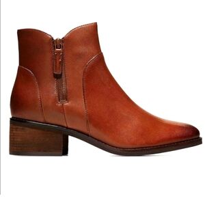 NEW Cole Haan Lyla Harvest Brown Leather Waterproof Boots 10.5